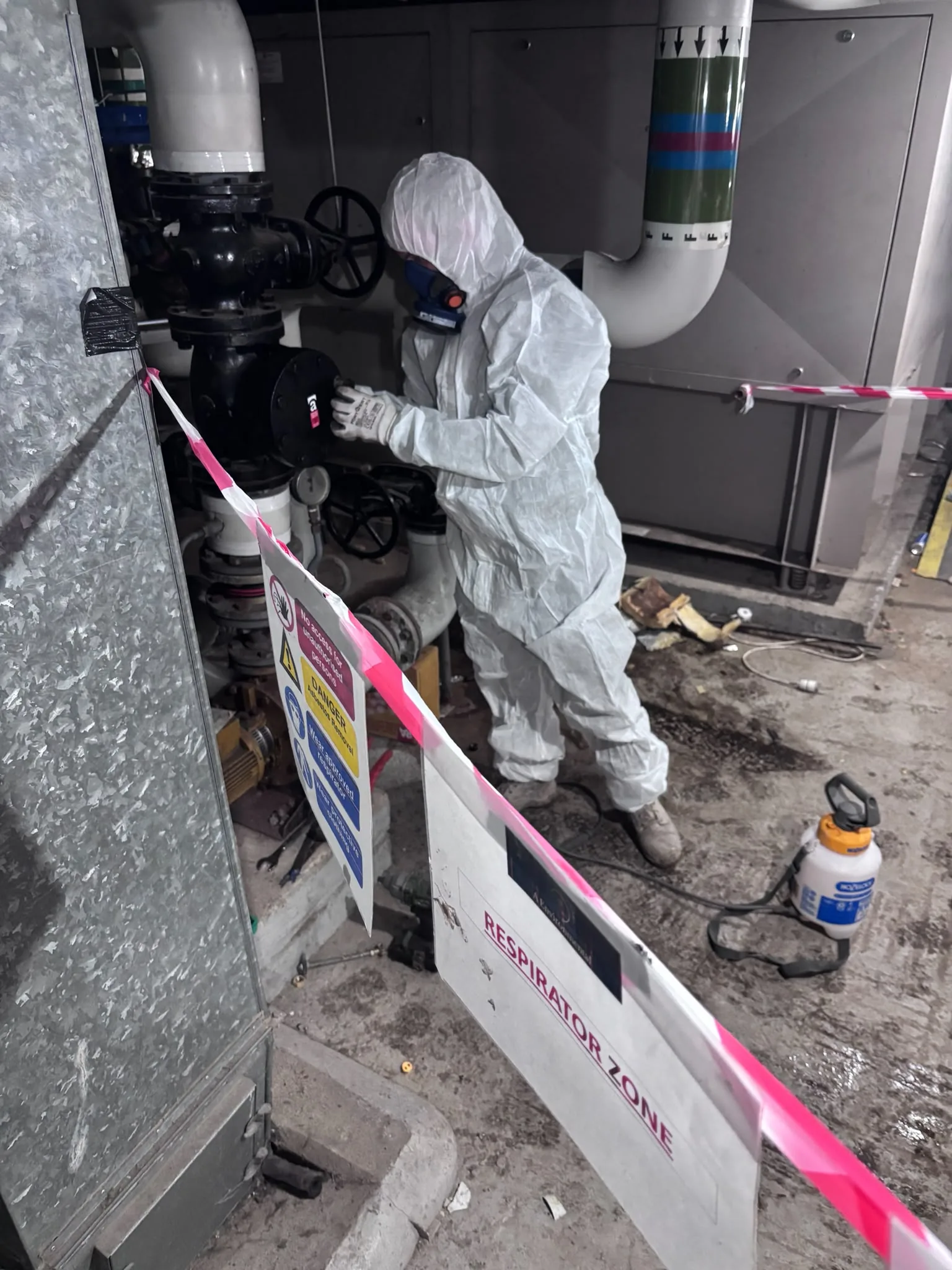 Asbestos artex removal from concrete soffit in Finchley Central